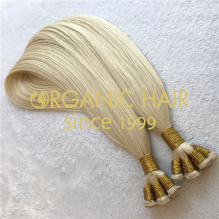 Top quality hair extensions to order-- Blonde Handtied Weft  C27